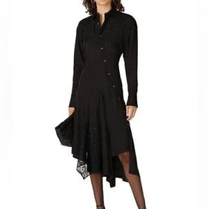 Koche Collective Black Asymmetrical Lace Dress Size L